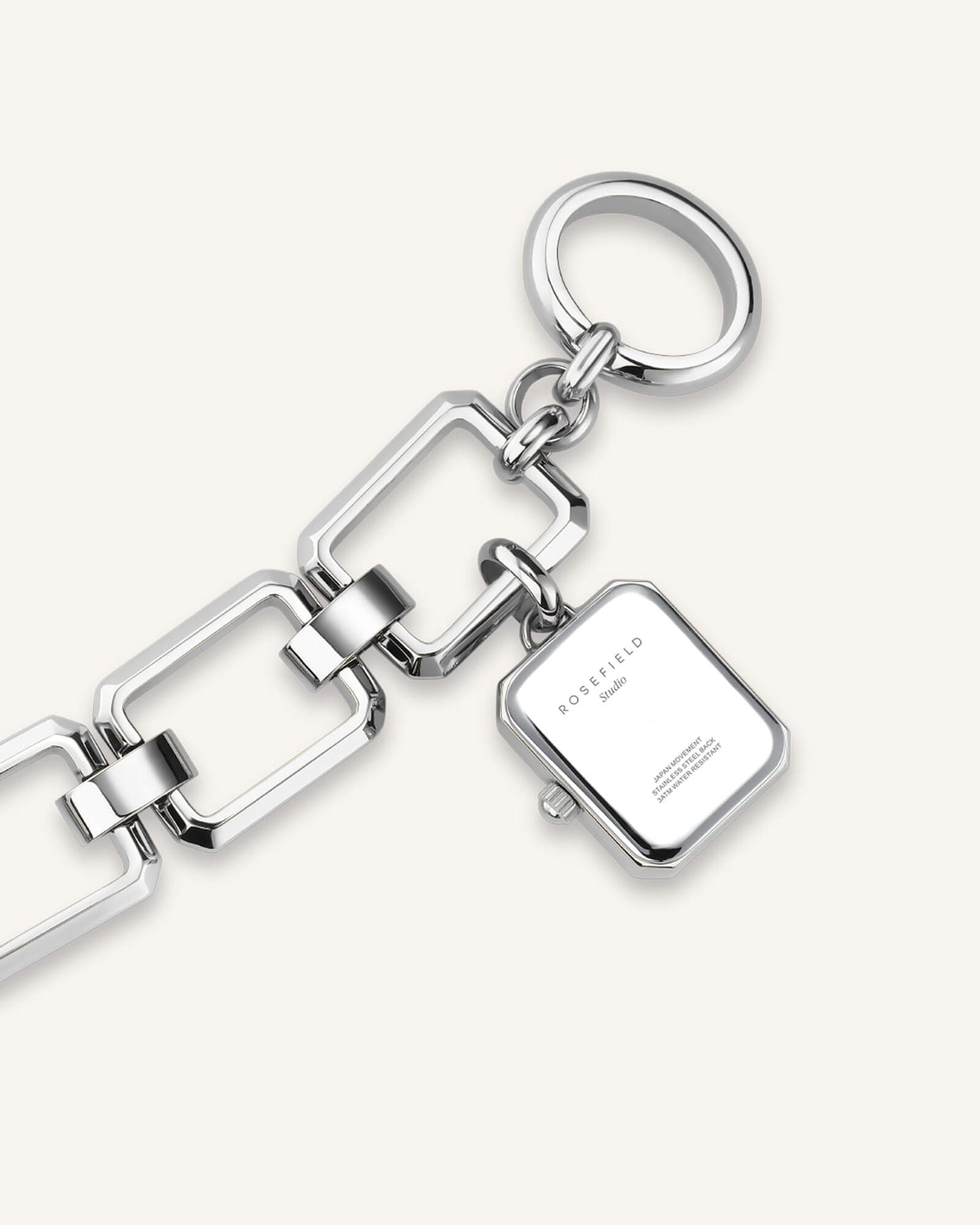 The Octagon Charm Chain White Silver
