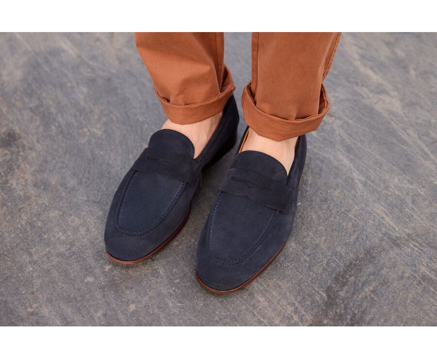 Men's Velvet moccasin - leather sole