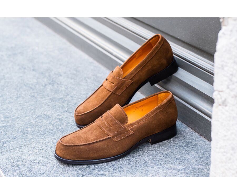 Men's Velvet moccasin - leather sole