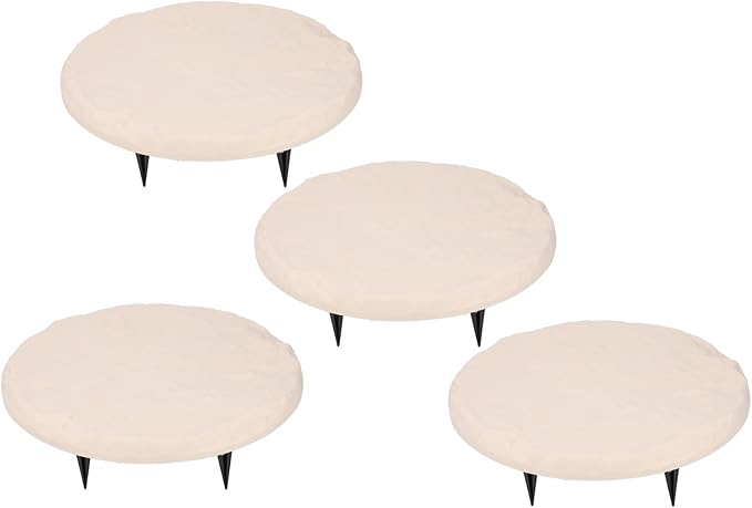 4pcs Hexagon 17inch Outdoor Stepping Stones with Ground Stakes