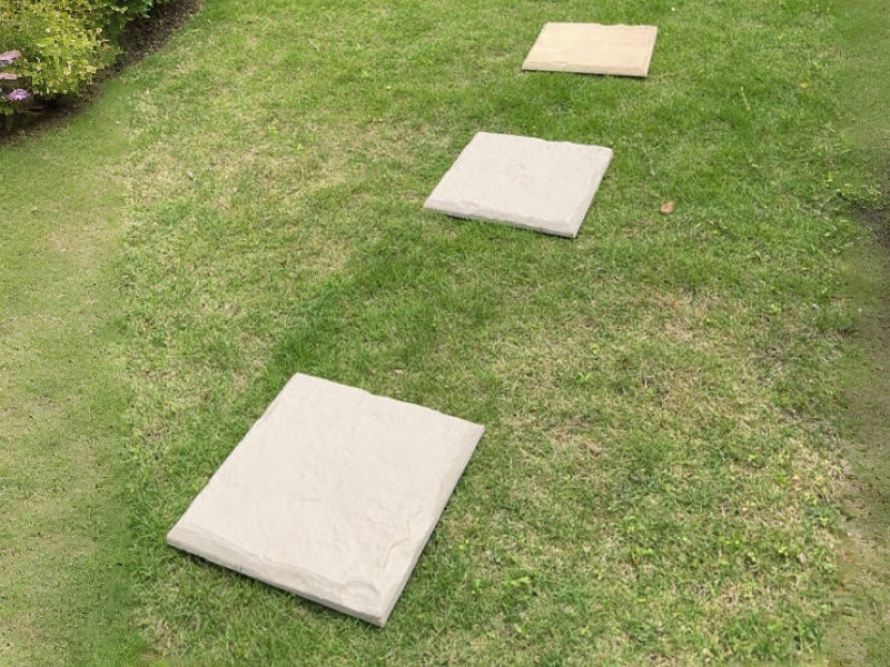 4pcs Hexagon 17inch Outdoor Stepping Stones with Ground Stakes