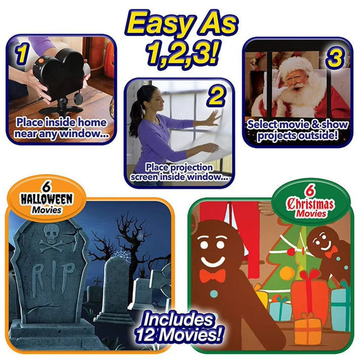 Halloween & Christmas Projector – Bring Holidays to Life!