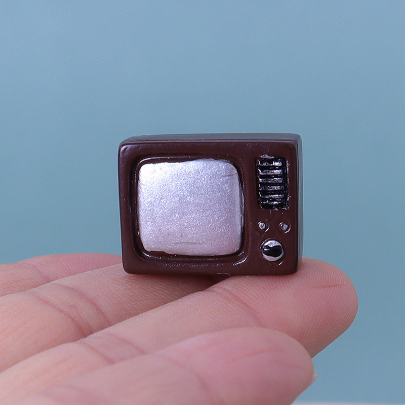 Doll House Miniature Simulation Retro TV