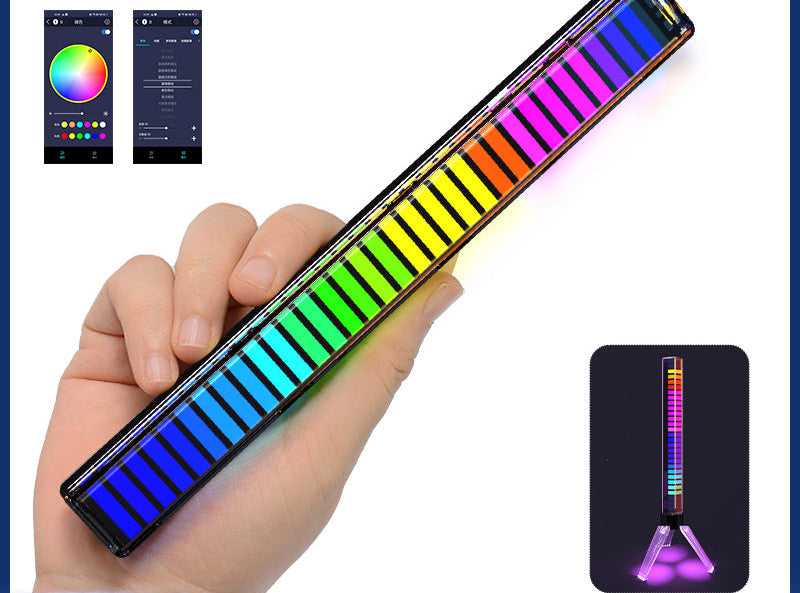 RGB voice controlled synchronized rhythm light, colorful music atmosphere light