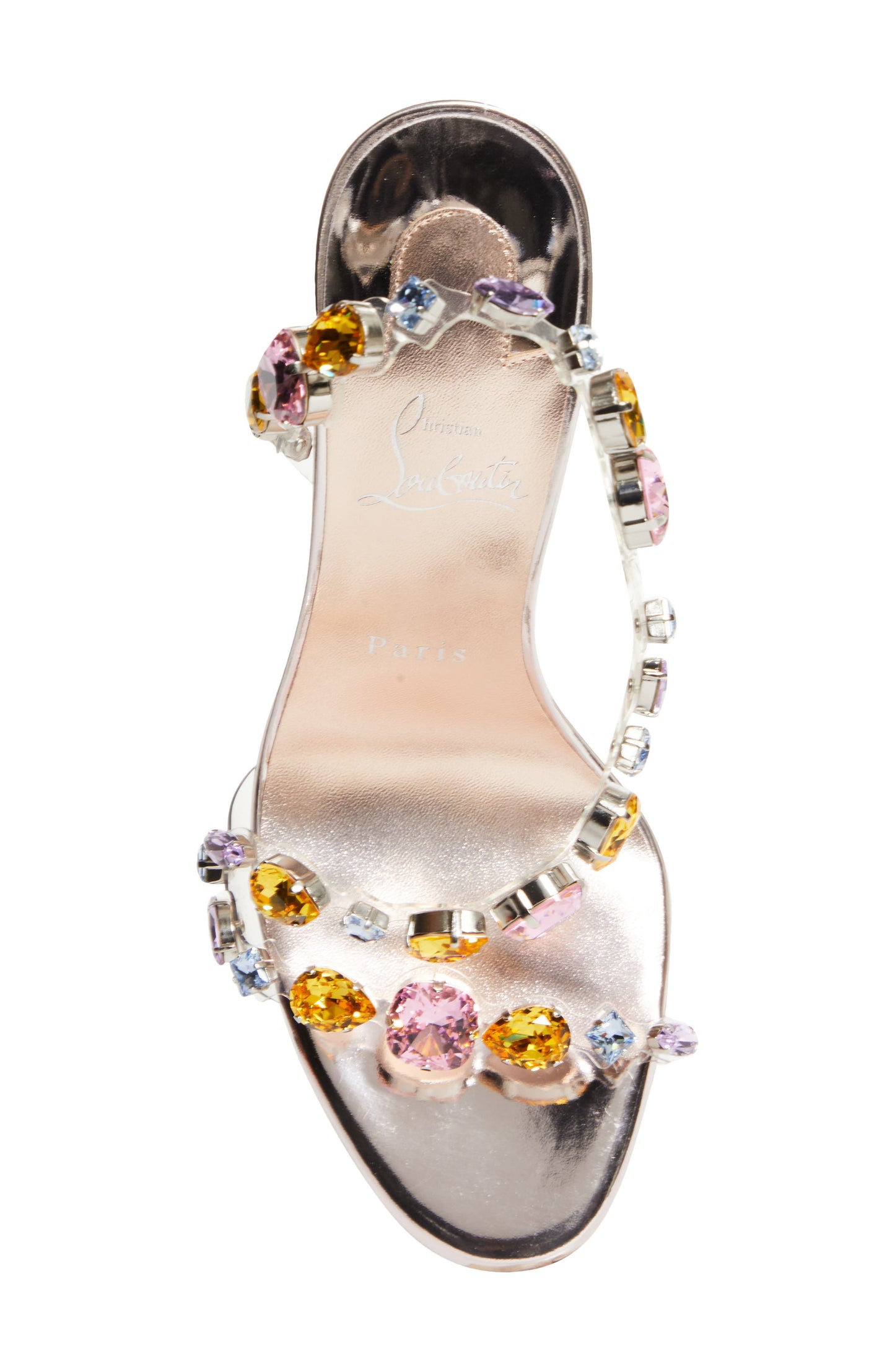 Crystal Embellished Transparent Slingback Sandal