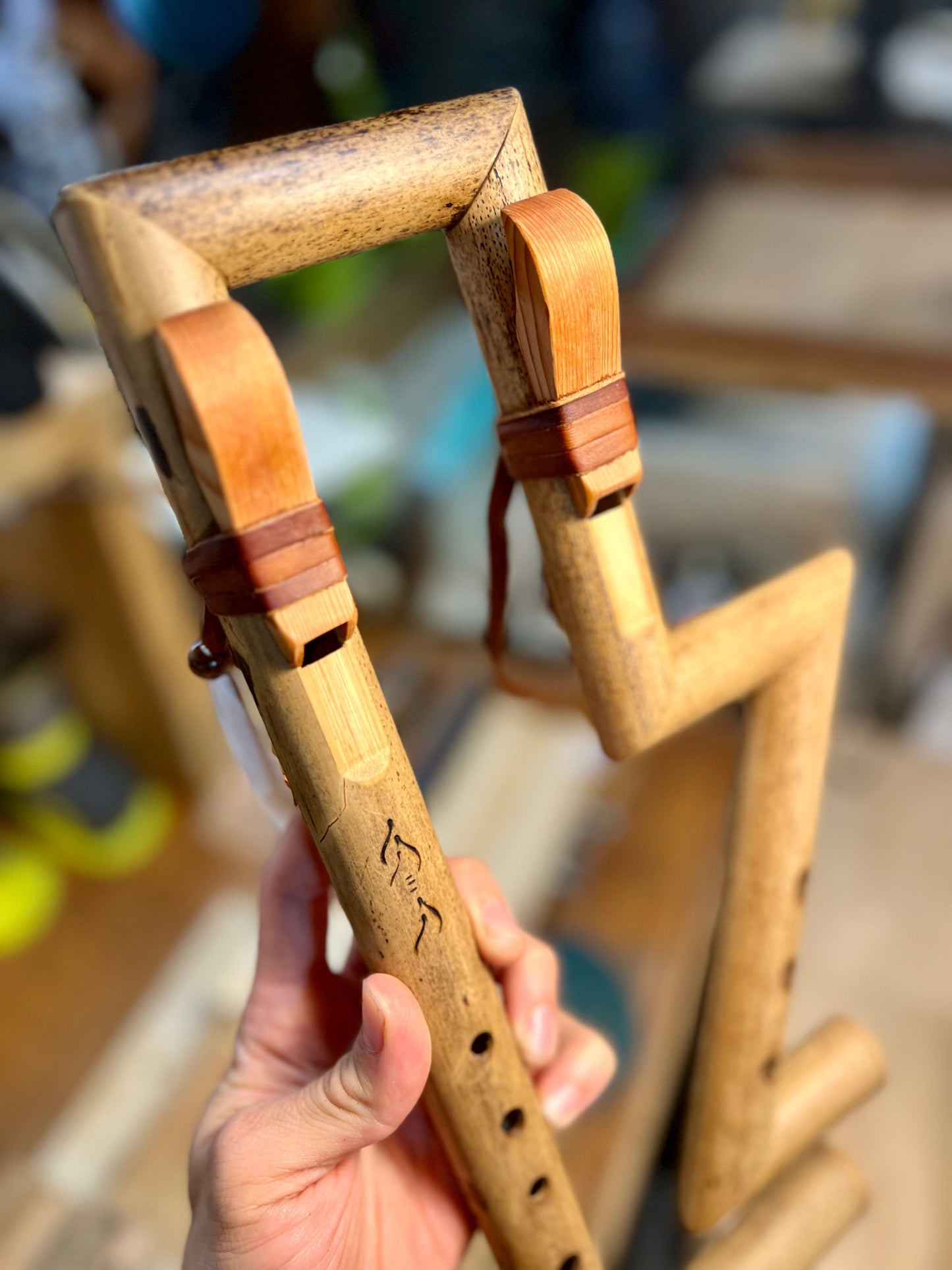 Exotic Folded Drone Flute