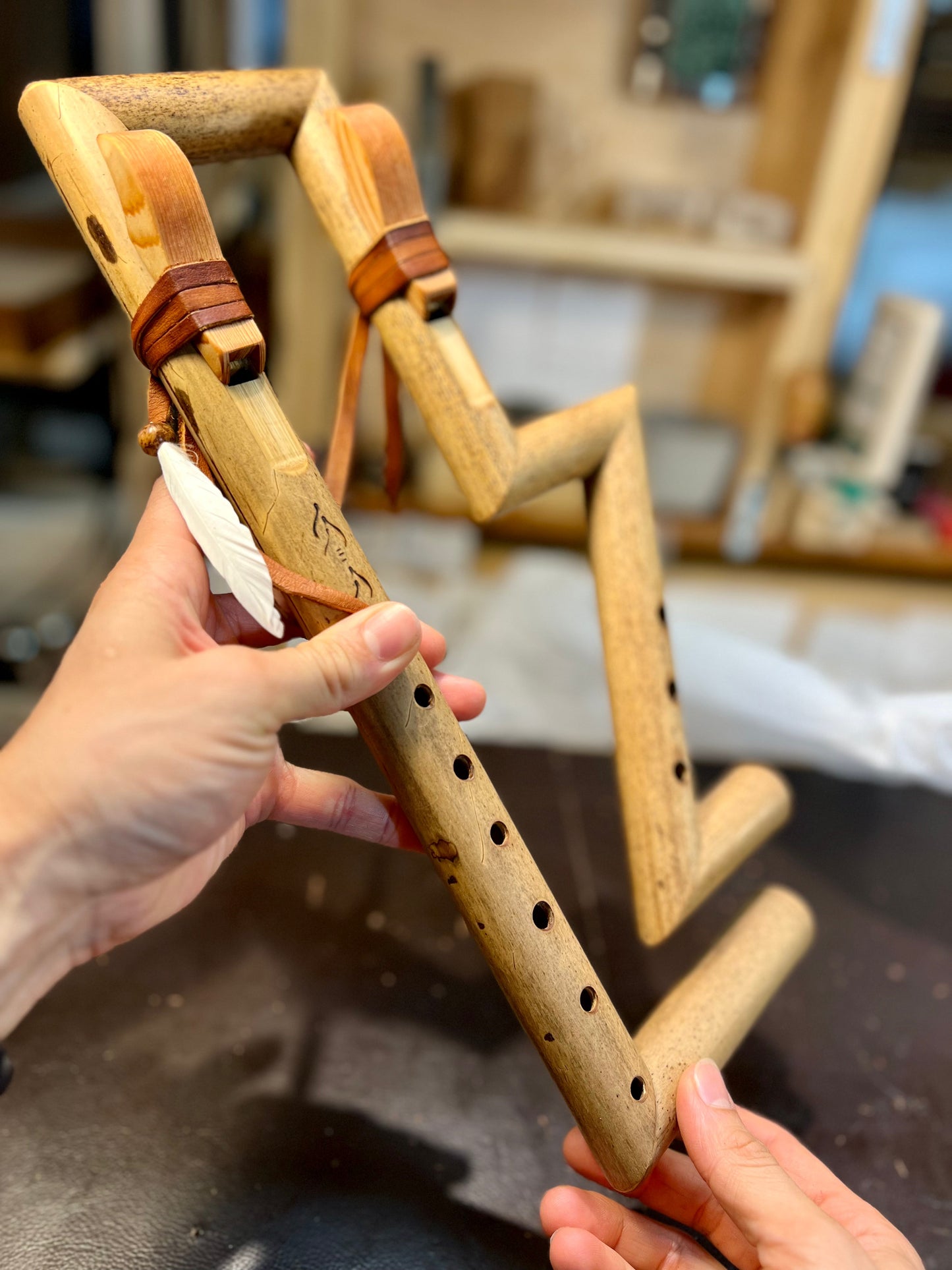 Exotic Folded Drone Flute