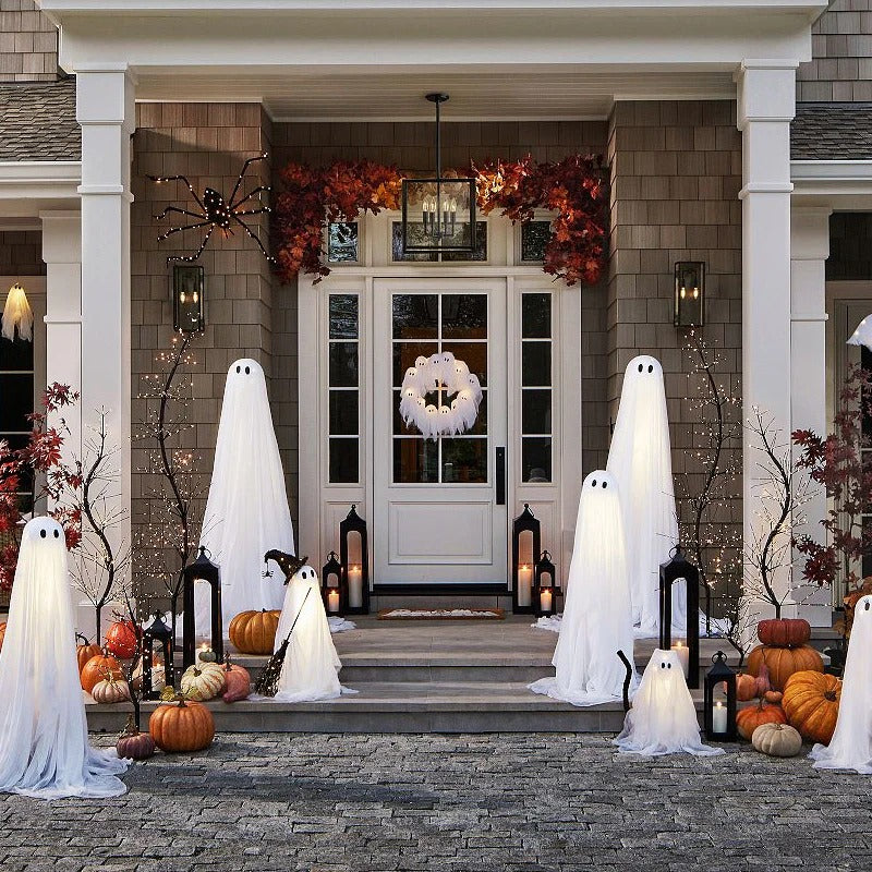 Light Ghost Wreath Front Door Arrangement Pendant
