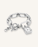 The Octagon Charm Chain White Silver