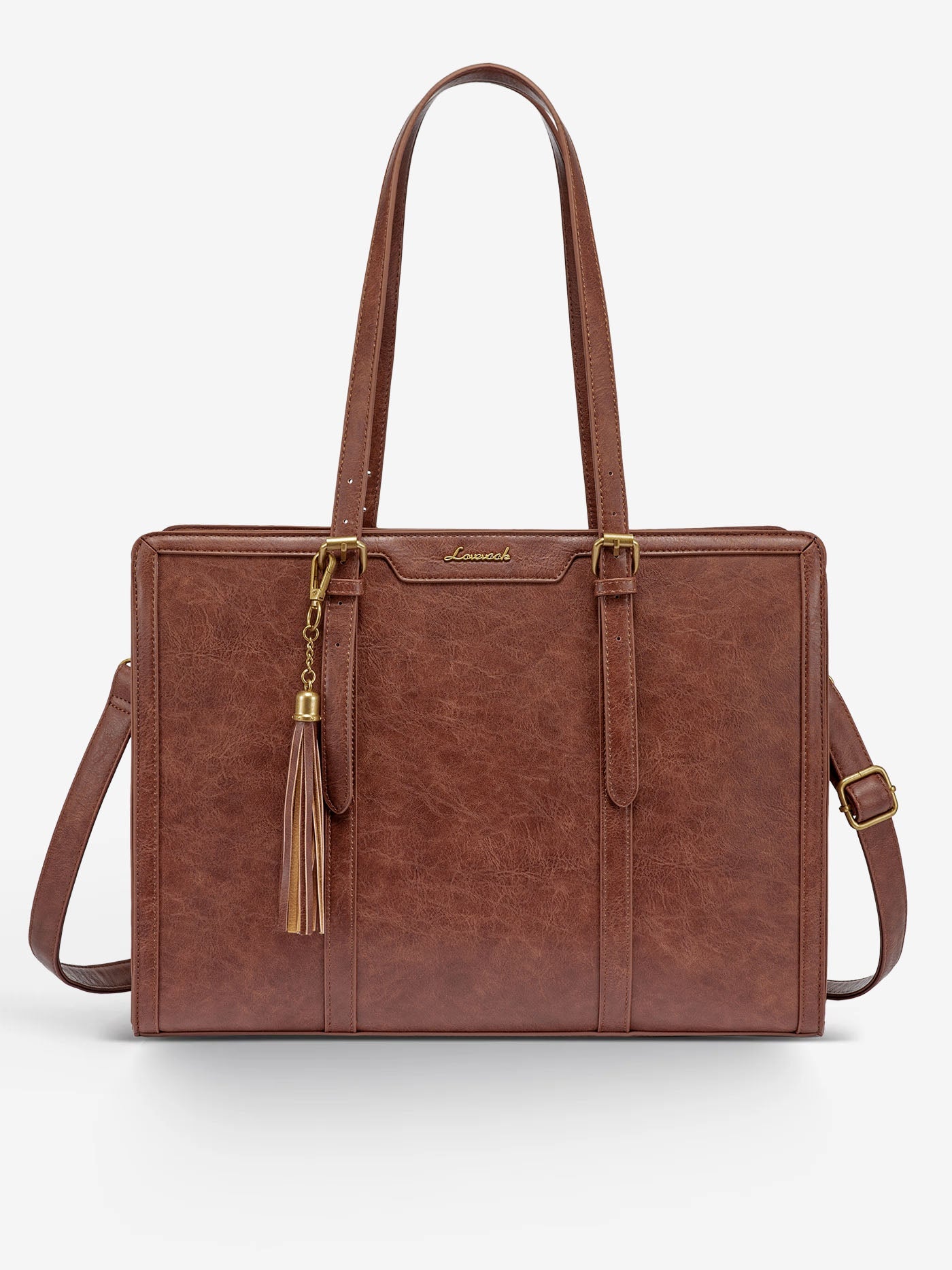 Vintage Leather Laptop Tote