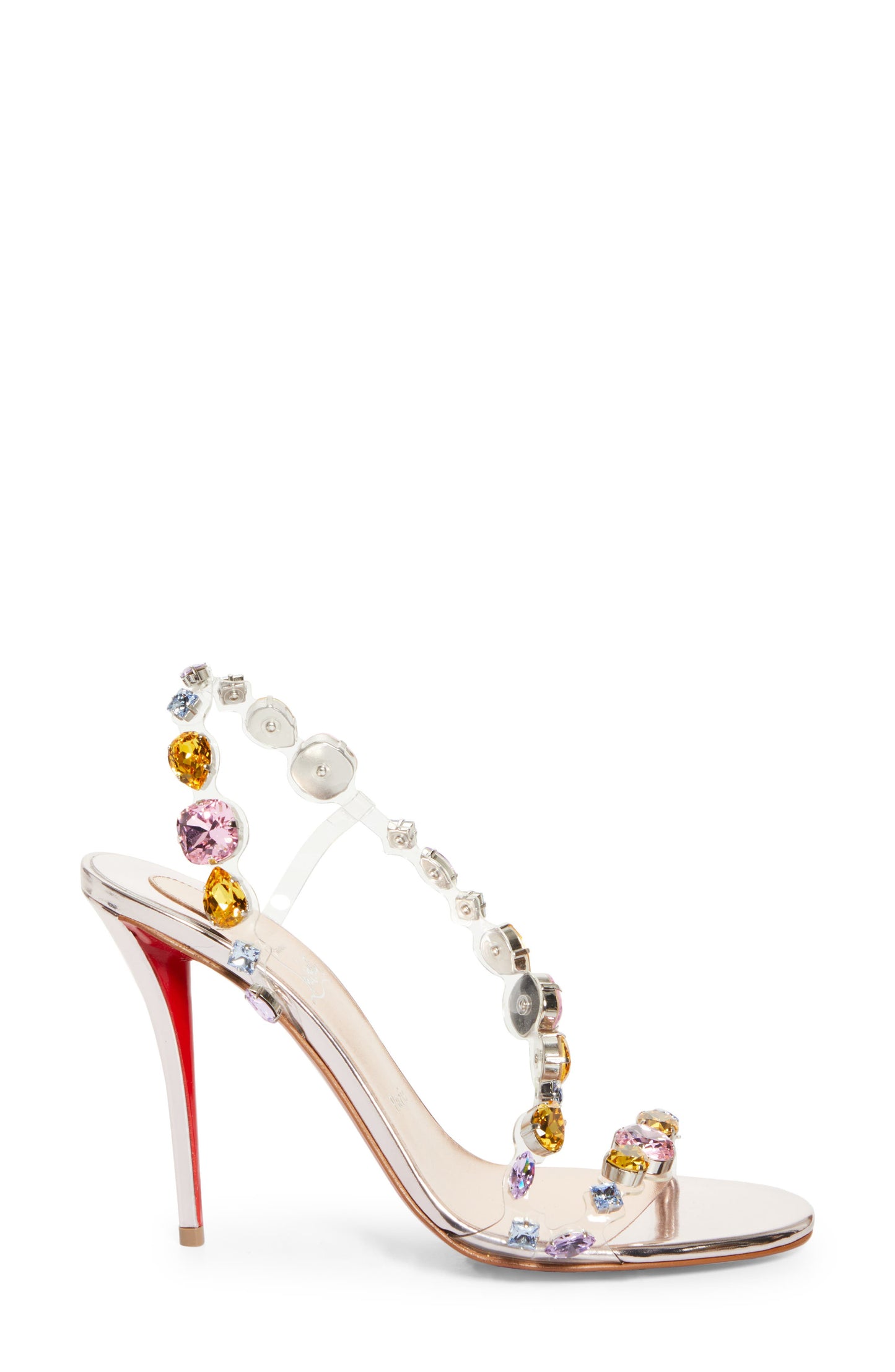 Crystal Embellished Transparent Slingback Sandal