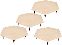 4pcs Hexagon 17inch Outdoor Stepping Stones with Ground Stakes
