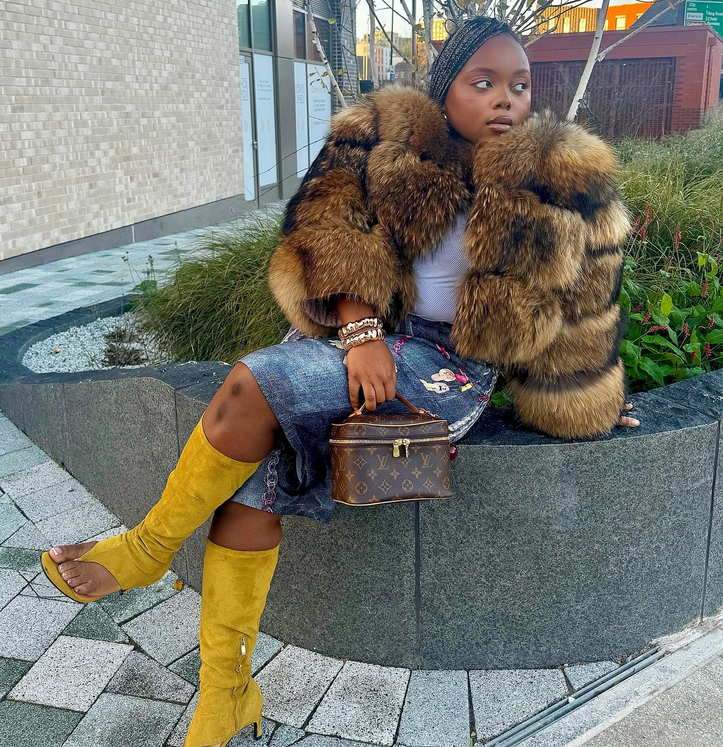 Women's Crop Fox Bomber