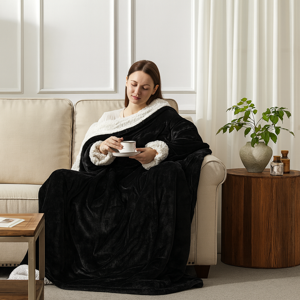 Electric Heated Reversible Blanket Wrap Shawl