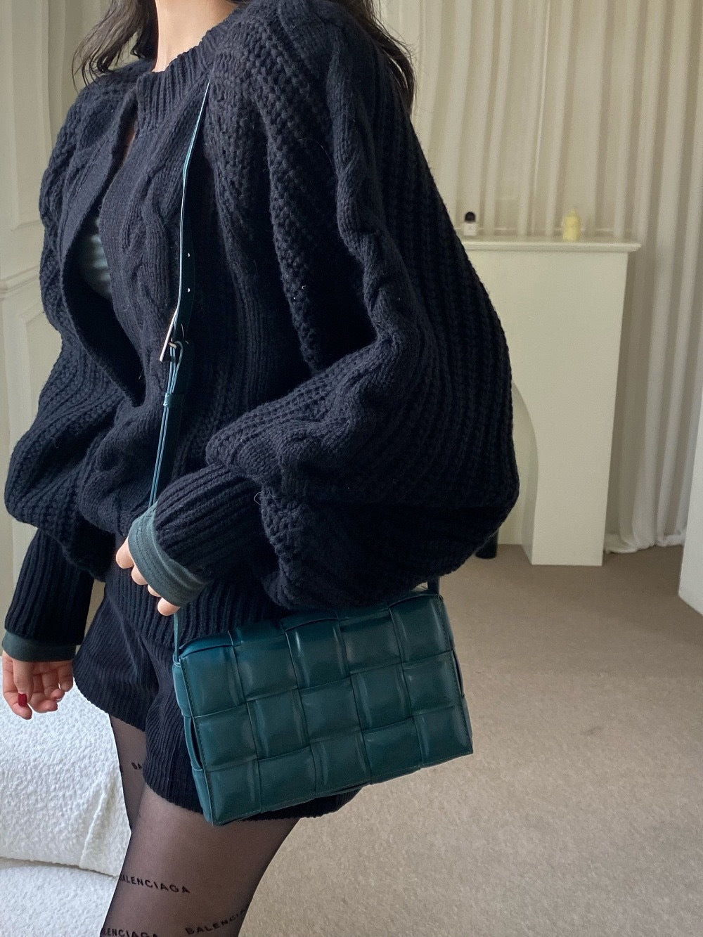 Cable knit pullover sweater