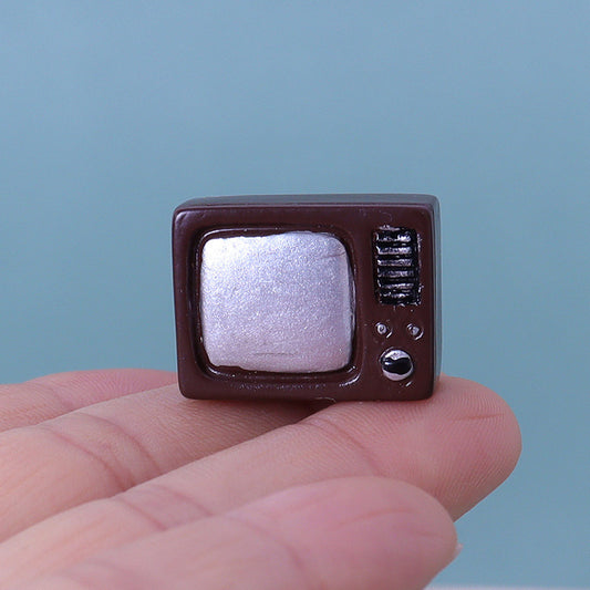 Doll House Miniature Simulation Retro TV