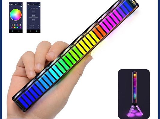 RGB voice controlled synchronized rhythm light, colorful music atmosphere light