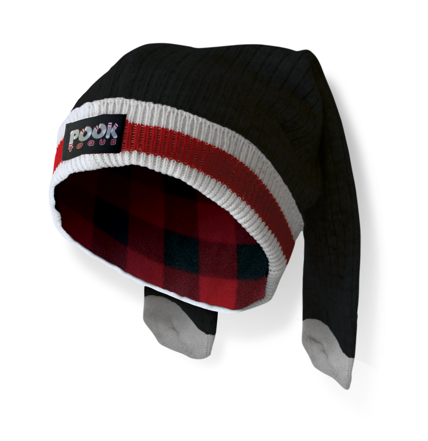 Pook Toque Red with Plaid Liner