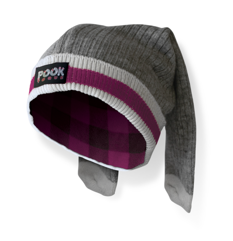 Pook Toque Red with Plaid Liner