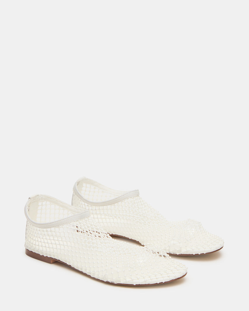 Crystal-embellished mesh slip-on shoes