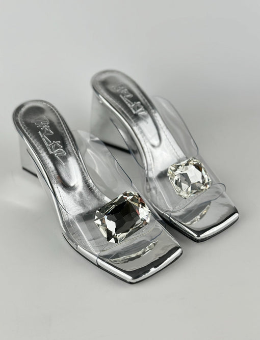 VOLE SILVER SANDALS