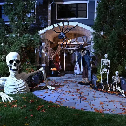 🎃Halloween 50% OFF🔥Towering Skeleton with LED Eyes & Haunting Sounds👻（Limited Stock）