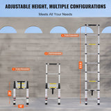 400 LBS  Collapsible Extension Ladder