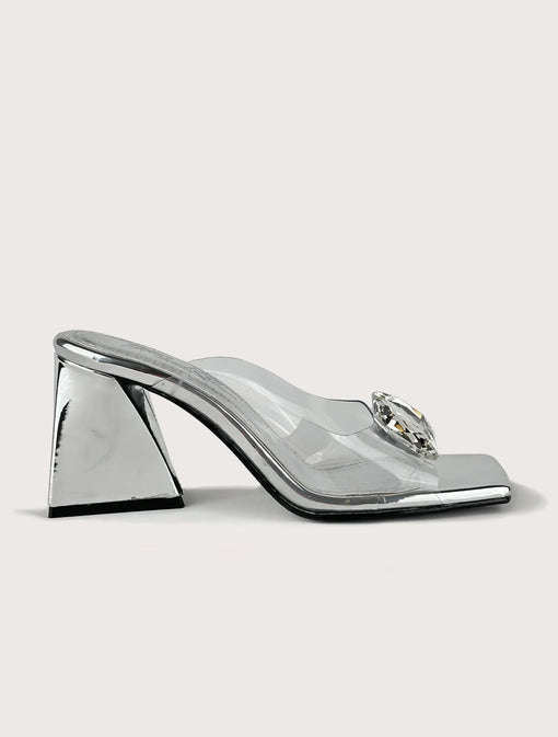 VOLE SILVER SANDALS